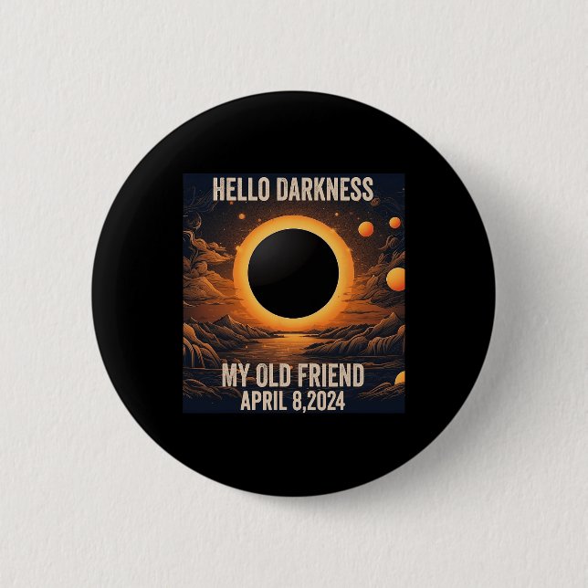 Solar Eclipse Hej Mörker min gamle vän! Knapp (Framsida)