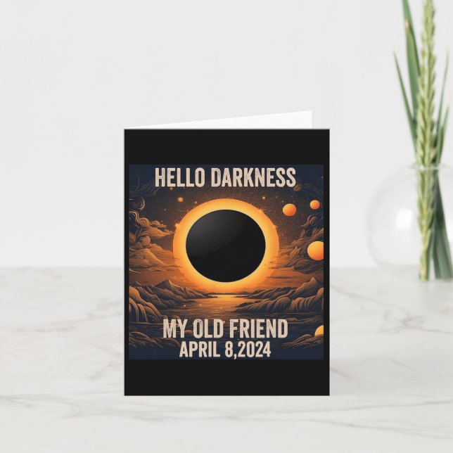 Solar Eclipse Hej Mörker min gamle vän! Kort (Framsida)