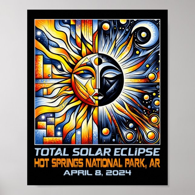 Solar Eclipse Hett Vår Ar Arkansas Poster (Framsidan)