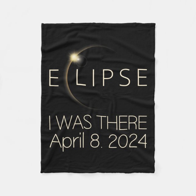 Solar Eclipse I var där den 8 april 2024 totalt so Fleecefilt (Framsidan)