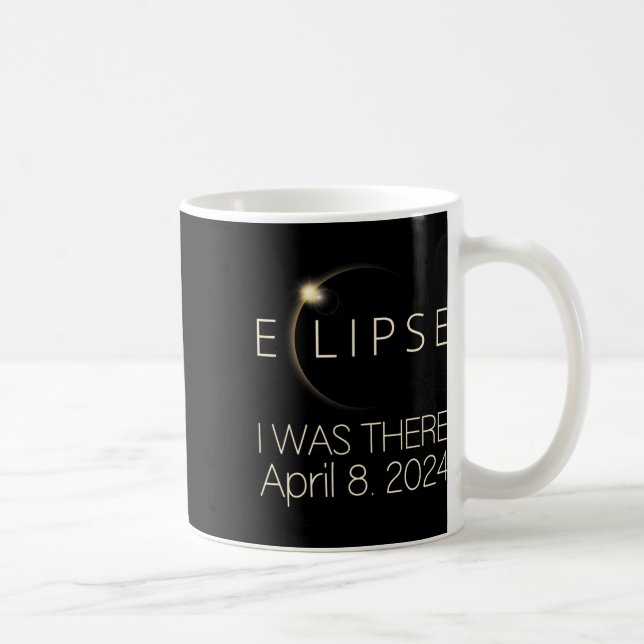 Solar Eclipse I var där den 8 april 2024 totalt so Kaffemugg (Höger)