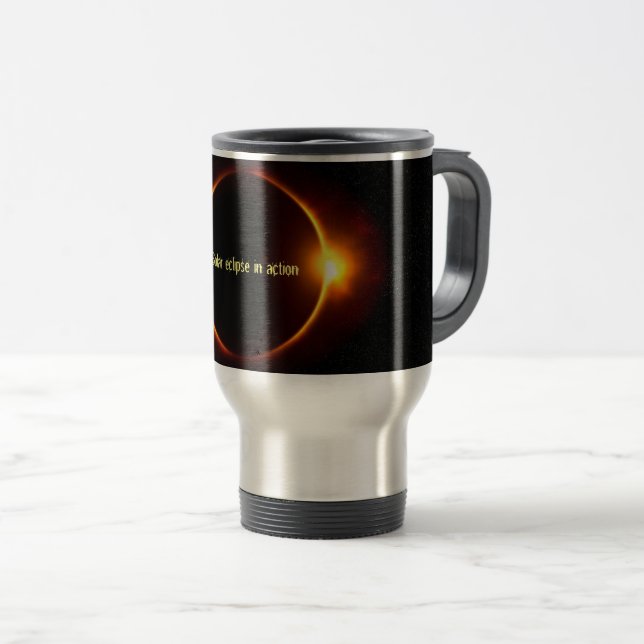 Solar Eclipse in action Travel/Commuter Mugg (Framsida höger)