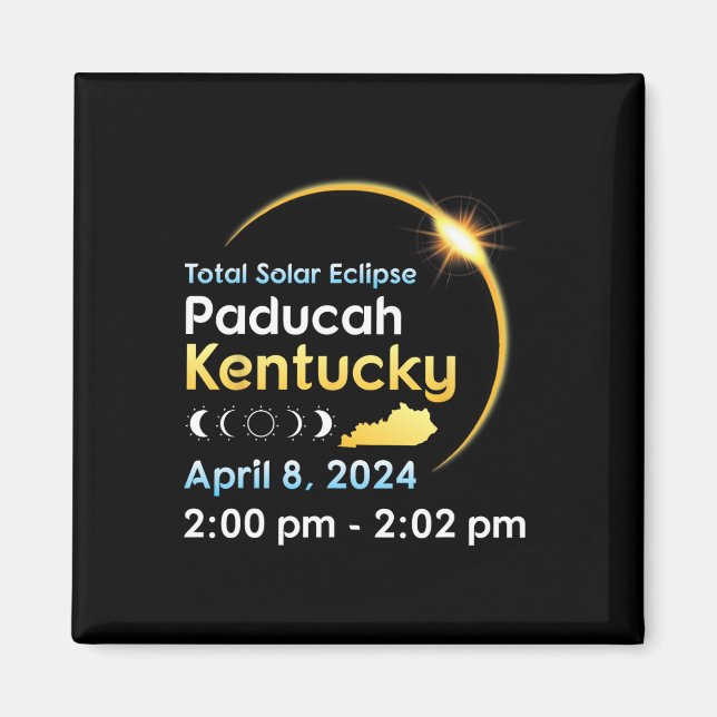 Solar Eclipse in Paducah Kentucky den 0 april Magnet (Framsidan)