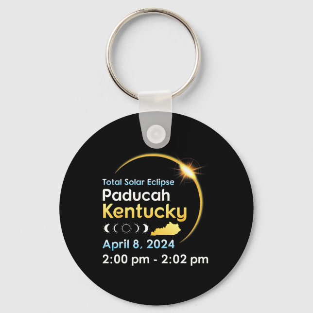 Solar Eclipse in Paducah Kentucky den 0 april Nyckelring (Framsida)