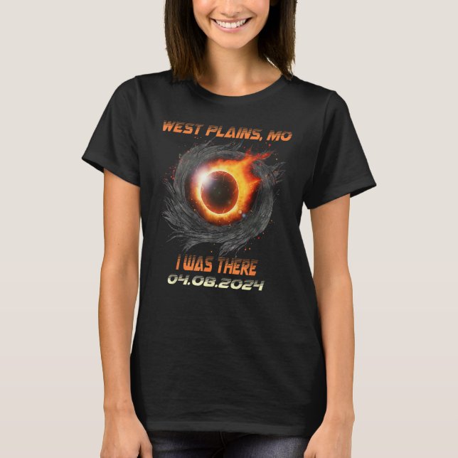 Solar Eclipse jag var där Väster Plains Missou T Shirt (Framsida)