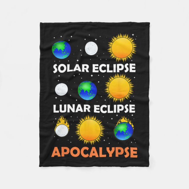 Solar Eclipse Lunar Science Teacher Space Eclipse Fleecefilt (Framsidan)