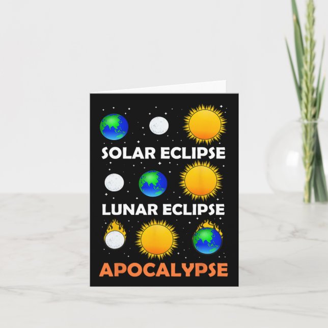 Solar Eclipse Lunar Science Teacher Space Eclipse Kort (Framsida)