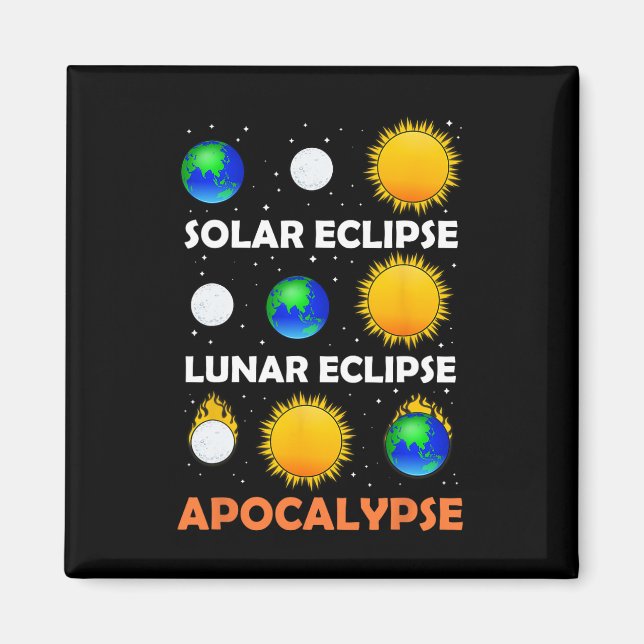 Solar Eclipse Lunar Science Teacher Space Eclipse Magnet (Framsidan)