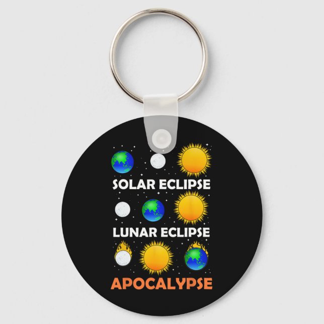 Solar Eclipse Lunar Science Teacher Space Eclipse Nyckelring (Framsida)