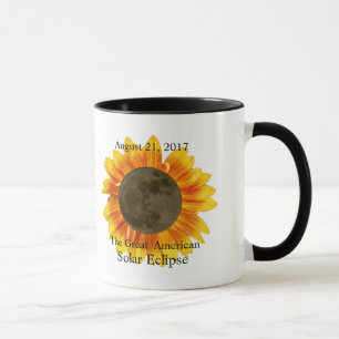 Solar Eclipse Måne och solros 2017 Mugg