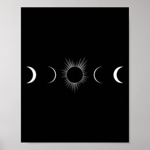 Solar Eclipse Måne Phases Totality Poster