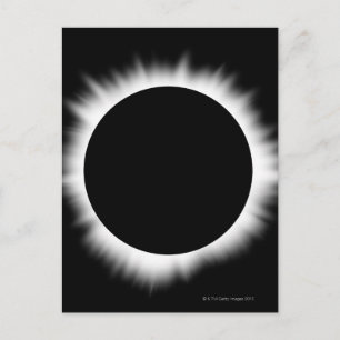 Solar Eclipse med Corona Vykort