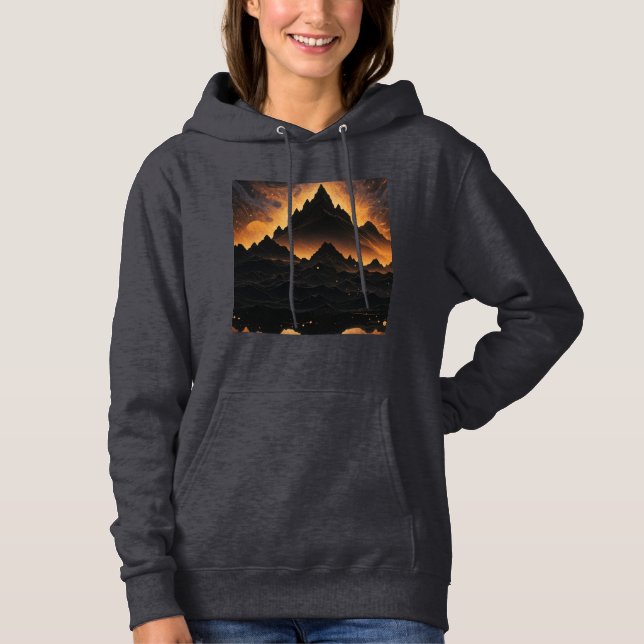 Solar Eclipse Mountain-tröja  T Shirt (Framsida)