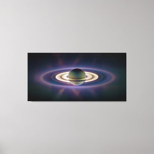 Solar Eclipse of Saturn från Cassini-rymdfarkosten Canvastryck