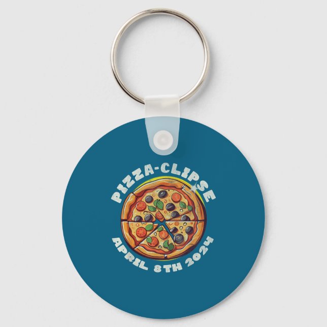 Solar Eclipse Pizza Clipse Eclipse Nyckelring (Framsida)