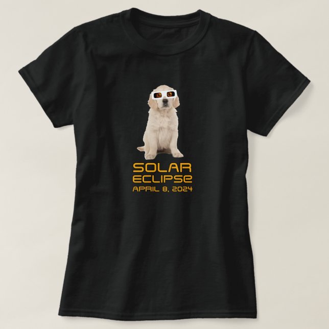 Solar Eclipse Puppy T Shirt (Design framsida)