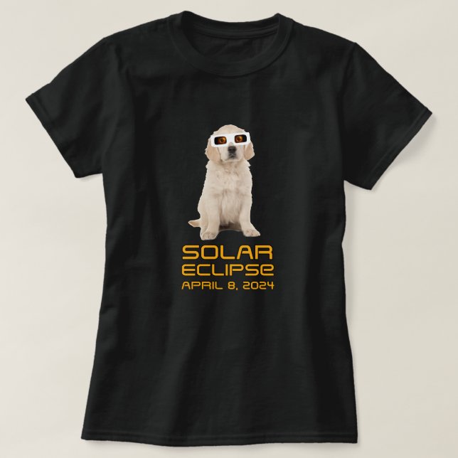 Solar Eclipse Puppy T Shirt (Design framsida)