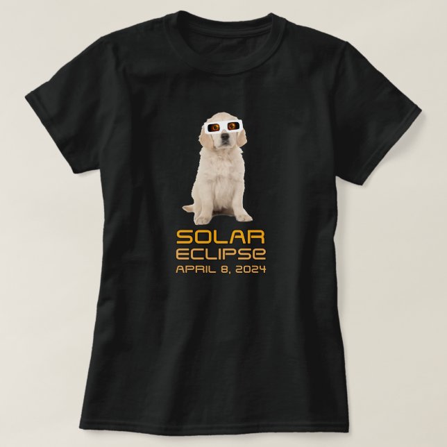 Solar Eclipse Puppy T Shirt (Design framsida)