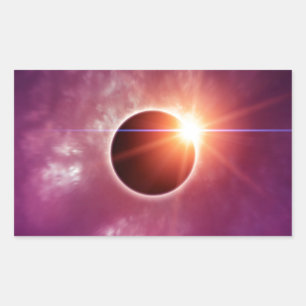 Solar Eclipse Rektangulärt Klistermärke