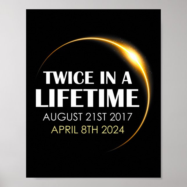 Solar Eclipse Roligt två gånger under livstiden 20 Poster (Framsidan)
