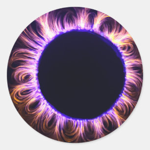 Solar eclipse runt klistermärke