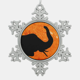 Solar Eclipse Shadow för elnätsprofil Snöflinga Pewter Julgransprydnad