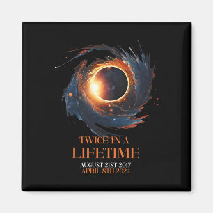 Solar Eclipse Shirt två gånger under 2024 Solar E Magnet