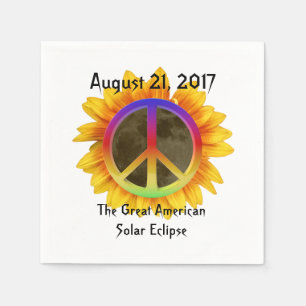 Solar Eclipse, Solros och fredssymbol 2017 Pappersservett