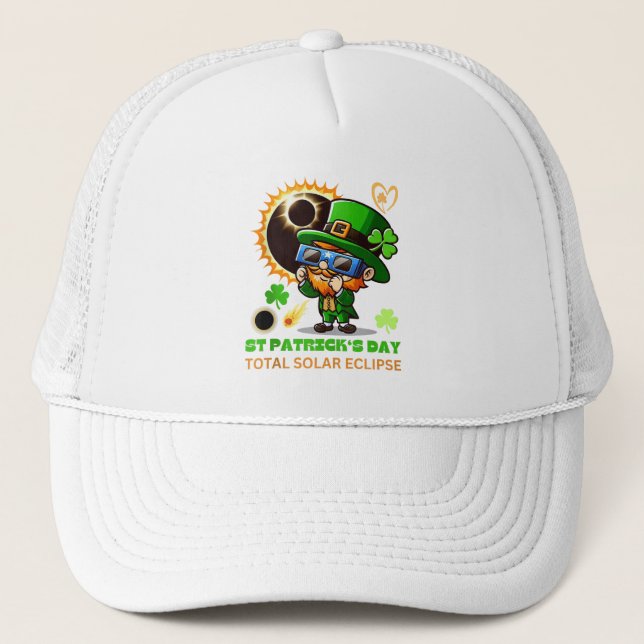 Solar Eclipse St patricks day Funny Gifts totalt Keps (Framsida)