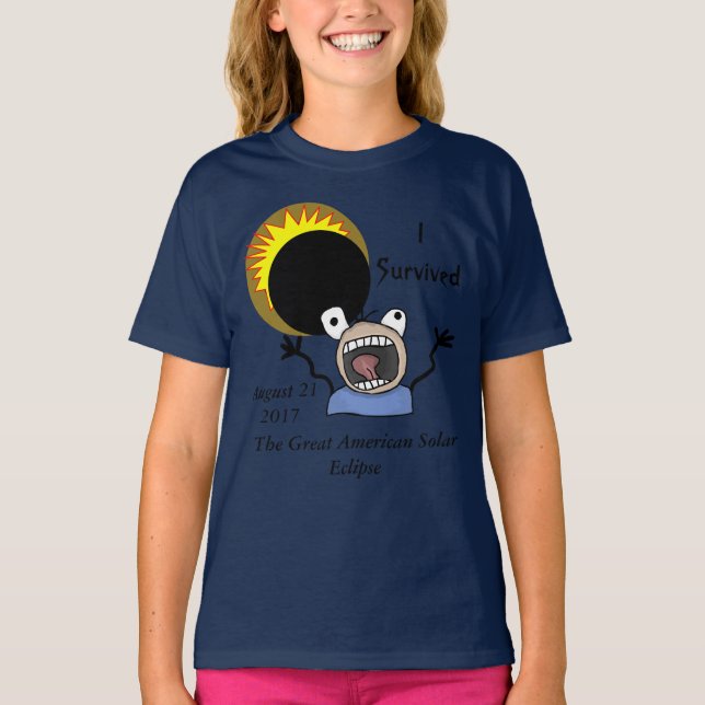 Solar Eclipse Survival Edition 2017 Tee Shirt (Framsida)