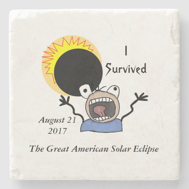 Solar Eclipse Survival Edition 2017 Underlägg Sten (Framsidan)