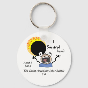 Solar Eclipse Survival Edition 2024 Nyckelring