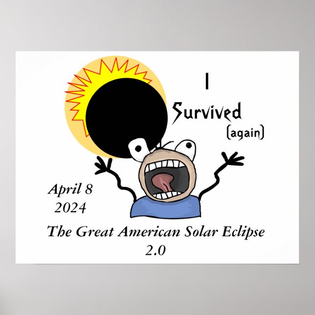 Solar Eclipse Survival Edition 2024 Poster (Framsidan)