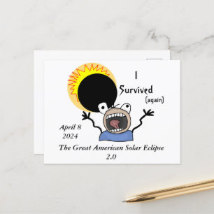 Solar Eclipse Survival Edition 2024 Vykort