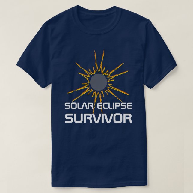 Solar Eclipse Survivor lustigt anpassade T-shirt (Design framsida)