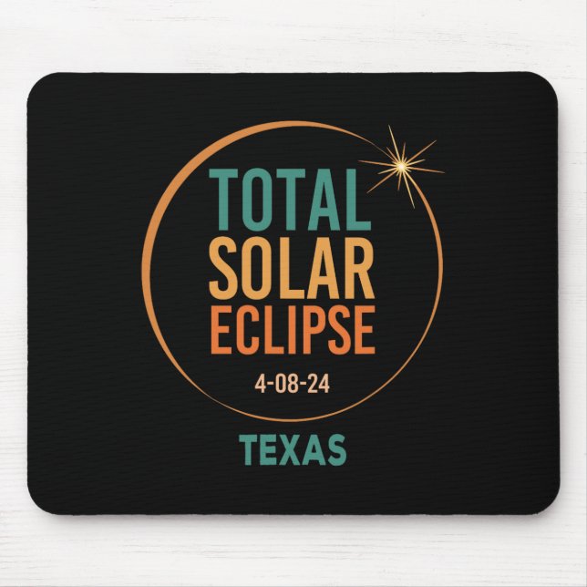 Solar Eclipse Texas 8 april 2024 Total Totality Musmatta (Framsidan)