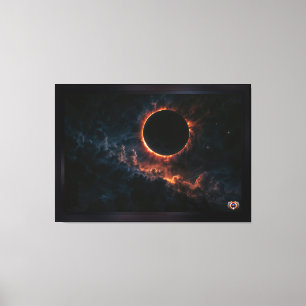 Solar Eclipse that inspires Awe AI Art by Xzendor Canvastryck