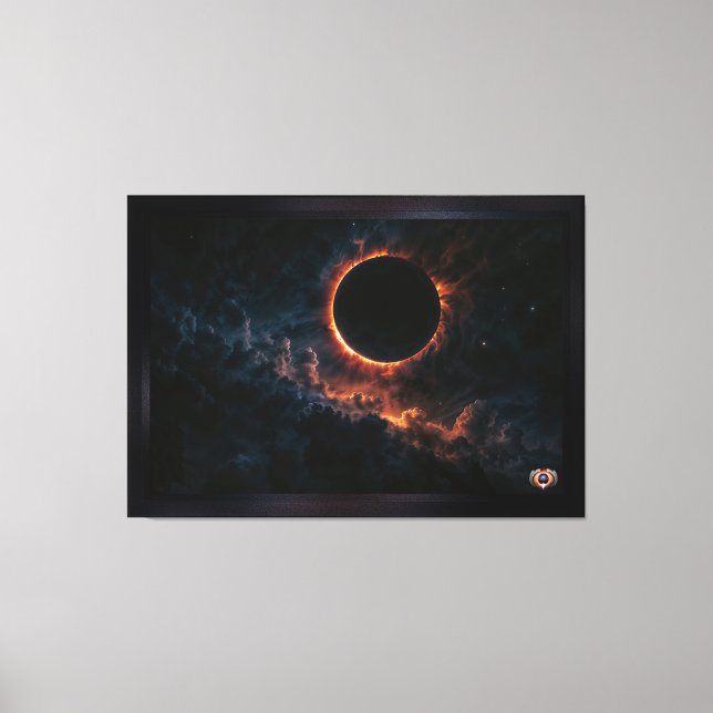 Solar Eclipse that inspires Awe AI Art by Xzendor  Canvastryck (Framsida)
