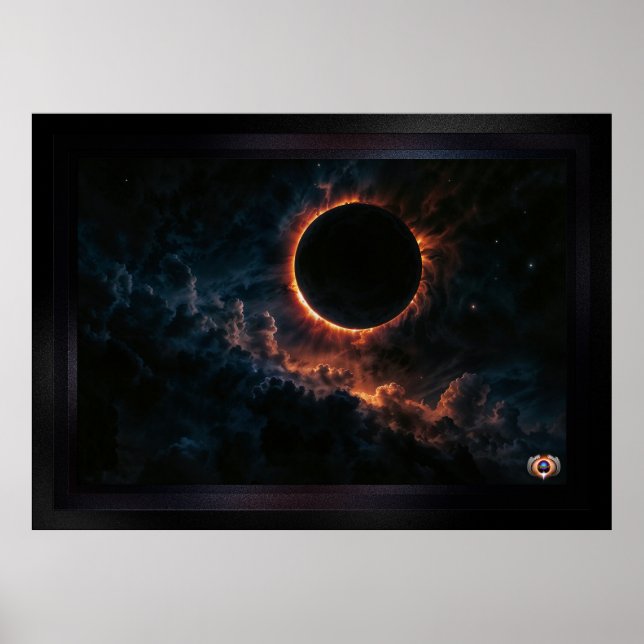 Solar Eclipse that inspires Awe AI Art by Xzendor  Poster (Framsidan)