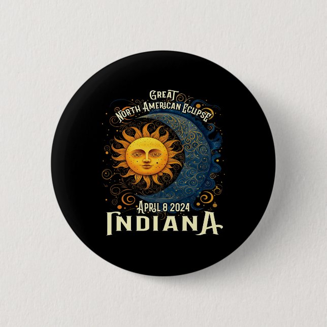 Solar Eclipse Totality Celestial Event Souven Knapp (Framsida)