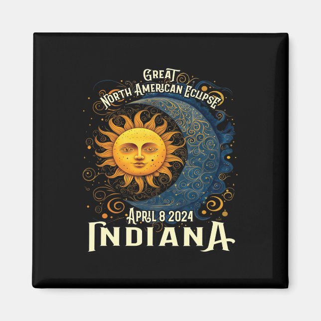 Solar Eclipse Totality Celestial Event Souven Magnet (Framsidan)