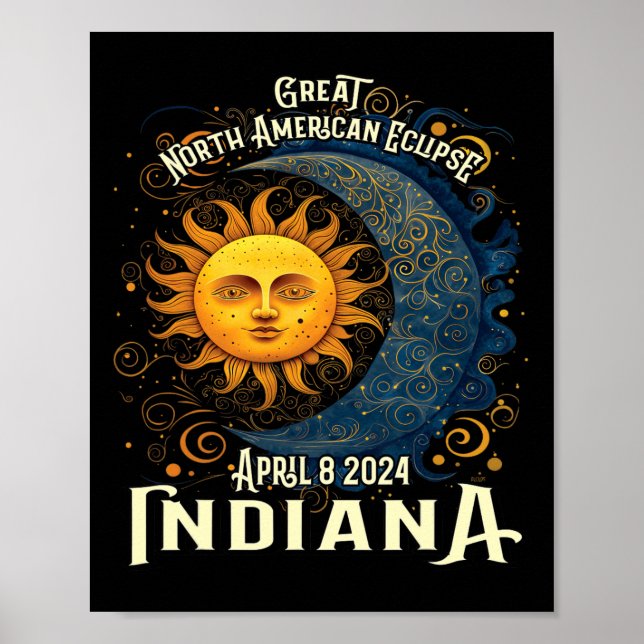 Solar Eclipse Totality Celestial Event Souven Poster (Framsidan)