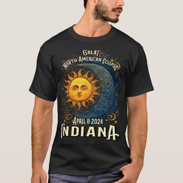 Solar Eclipse Totality Celestial Event Souven T Shirt (Framsida)