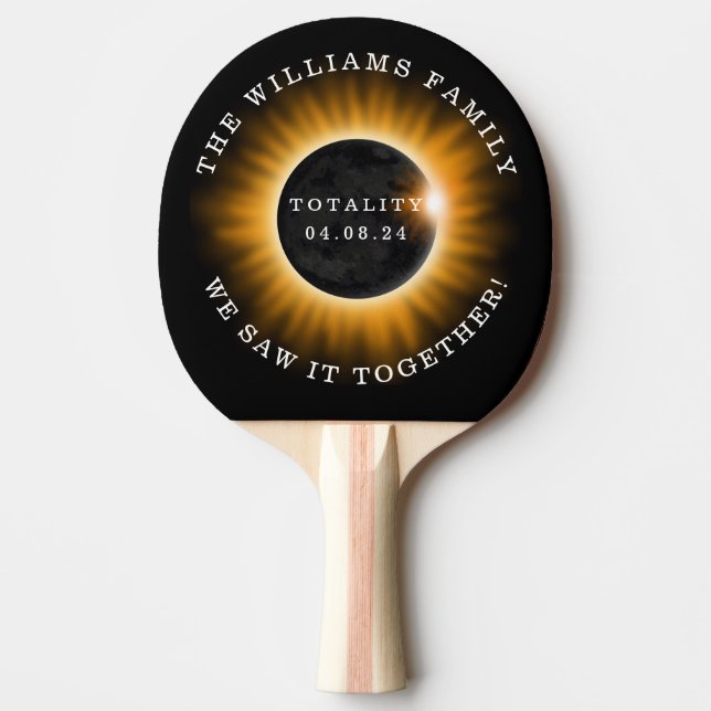 Solar Eclipse Totality Personlig Pingisracket (Framsidan)