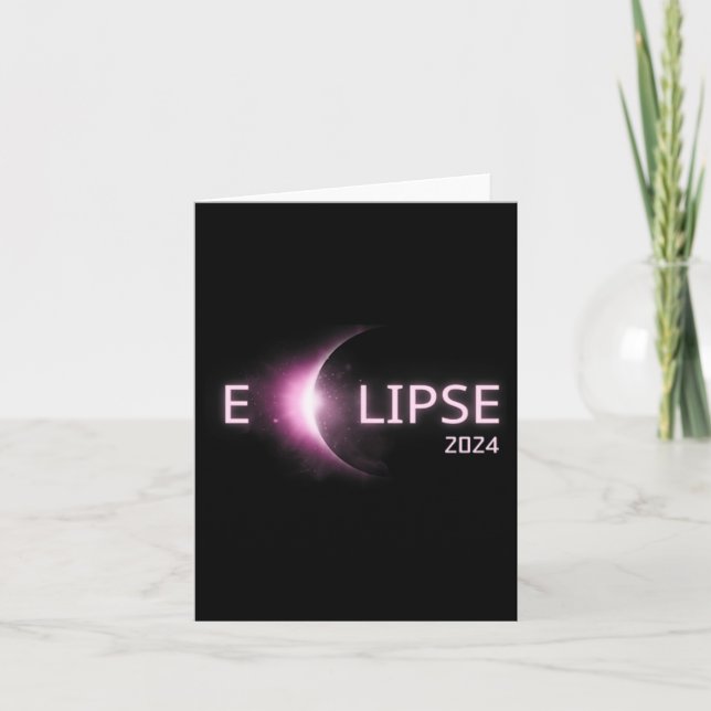 Solar Eclipse totalt 2024 Solar Eclipse 4. Kort (Framsida)