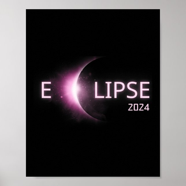 Solar Eclipse totalt 2024 Solar Eclipse 4. Poster (Framsidan)