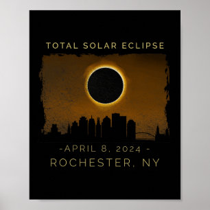 Solar Eclipse totalt i Rochester New York Poster