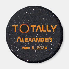 Solar Eclipse, totalt personligt 2024 Magnet