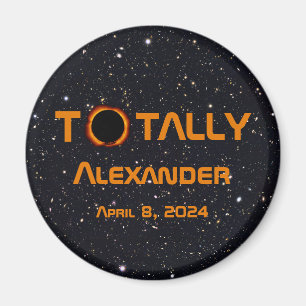 Solar Eclipse, totalt personligt 2024 Magnet