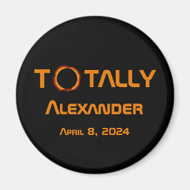 Solar Eclipse, totalt personligt 2024 Magnet